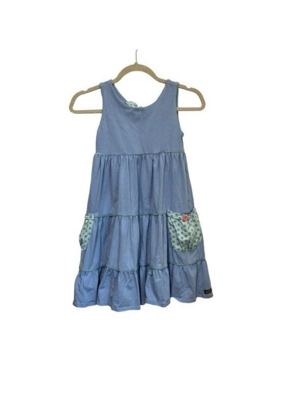 Matilda Jane Girls 10 Happy And Free Mission Bay Dress Blue Sleeveless 21001D